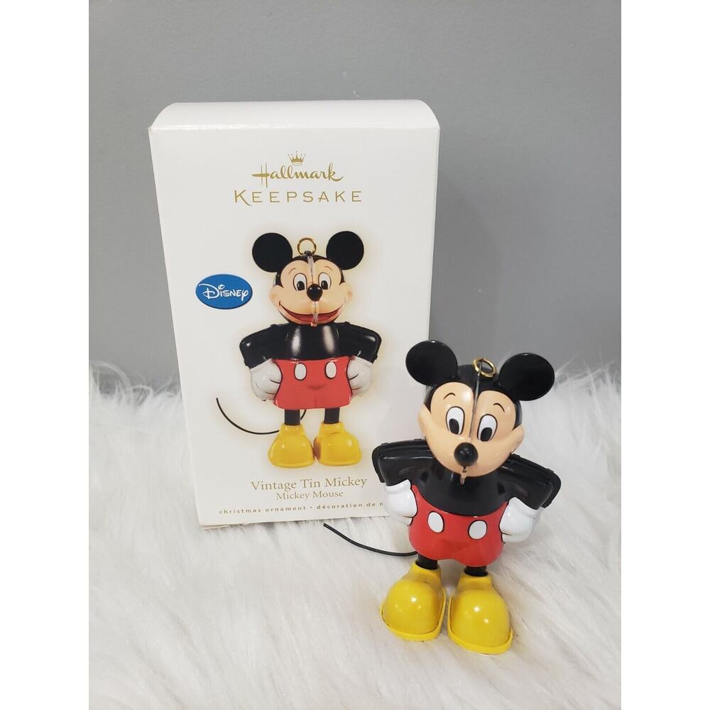 NEW Vintage Pressed Tin Mickey Mouse 2009 Hallmark‎ Keepsake Decoration Ornament